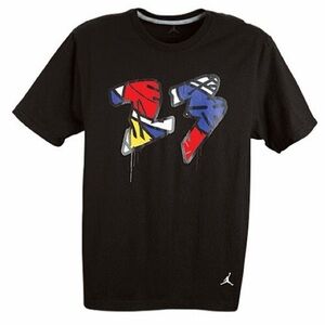 Jordan Men's Black Tee with Colorful Graphic